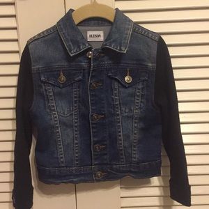 Hudson Kids Denim Jacket with black sleeves